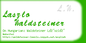 laszlo waldsteiner business card